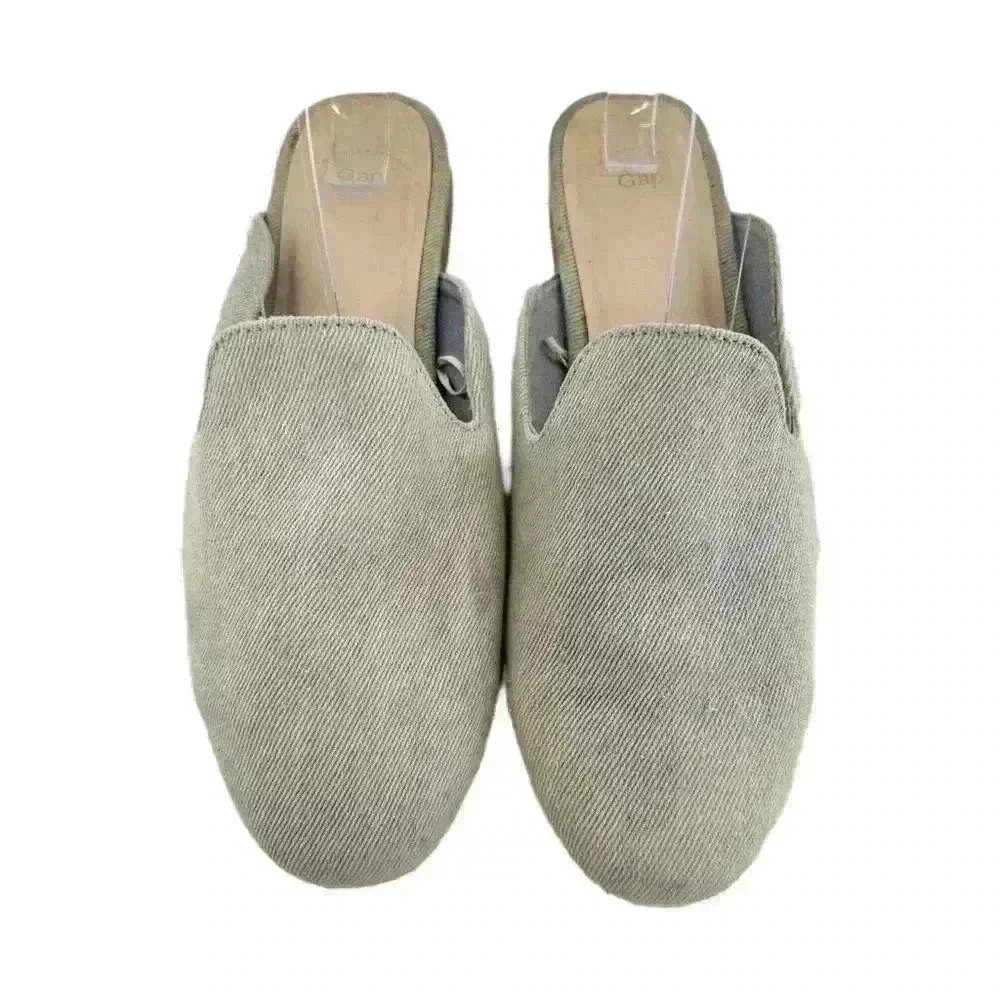 Gap womens flats size 7 blue denim slip on mules